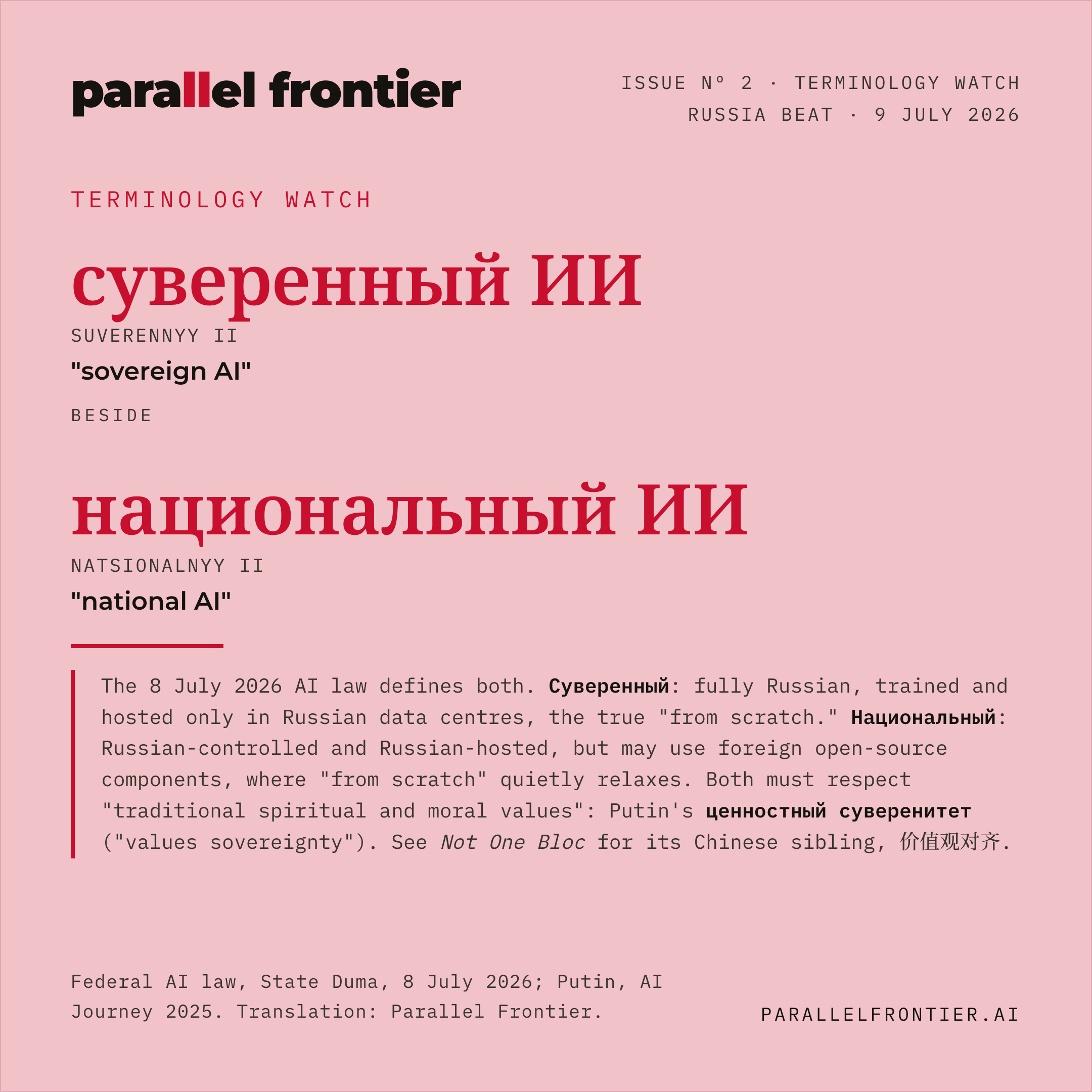 Terminology Watch, суверенный ИИ beside национальный ИИ